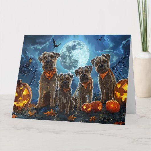Carte Chesapeake Bay Terrier Halloween Éffrayant (Devant)
