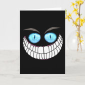 Carte Cheshire Cat - Blue Eyes Note Card (Fleur jaune)