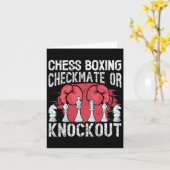 Carte Chess Boxing Checkmate Ou Knockout Fun (Fleur jaune)