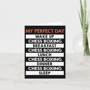 Carte Chess Boxing My Parfait Joueur Jour Joueur Jour Ro
