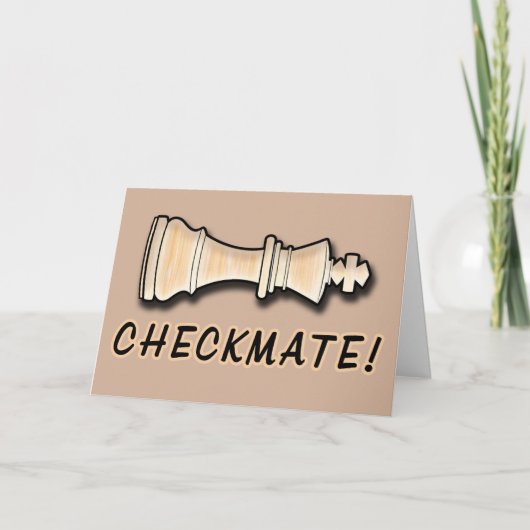 Carte Chess Win Félicitations Checkmate (Devant)