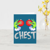 Carte Chest Nuts Matching Chestnuts Christmas Snow Coupl (Fleur jaune)