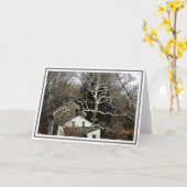 Carte Chester County House avec Sycamore Tree en hiver (Fleur jaune)