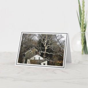 Carte Chester County House avec Sycamore Tree en hiver 