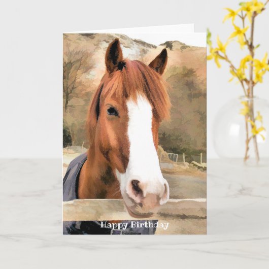 CARTE CHESTNUT CHEVAL (Fleur jaune)