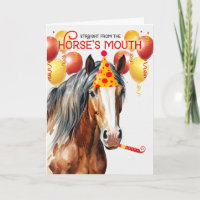 Chestnut Paint Horse Funny Anniversaire