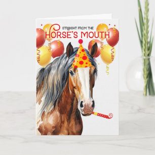 Carte Chestnut Paint Horse Funny Anniversaire