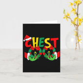 Carte Chestnuts Matching Family Funny Chest Nuts Christm (Fleur jaune)