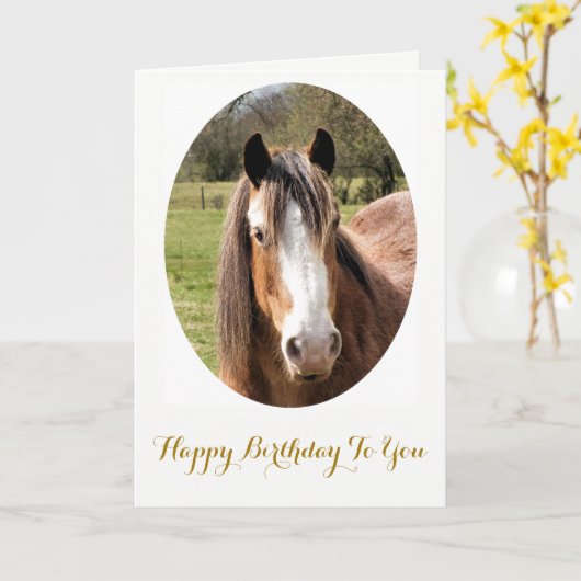 CARTE CHEVAL (Fleur jaune)