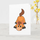 Carte Cheval à jouer (Fleur jaune)