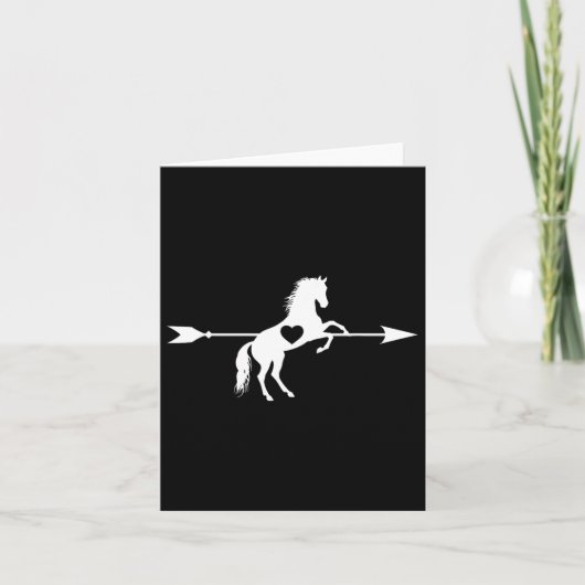 Carte Cheval Amour Cupide Flèche Cheval Coeur Cheval Eq (Devant)