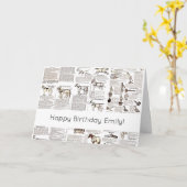 Carte Cheval Antique Publicité Journal Art (Fleur jaune)