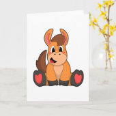 Carte Cheval assis (Fleur jaune)