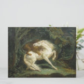 Carte Cheval attaqué par un lion (Debout devant)