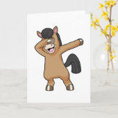 Carte Cheval au dab de danse Hip Hop (Fleur jaune)