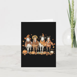 Carte Cheval Automne Thanksgiving Cheval Automne Quitte