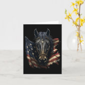 Carte Cheval Avec Drapeau Usa Équitation Équitation Éque (Fleur jaune)