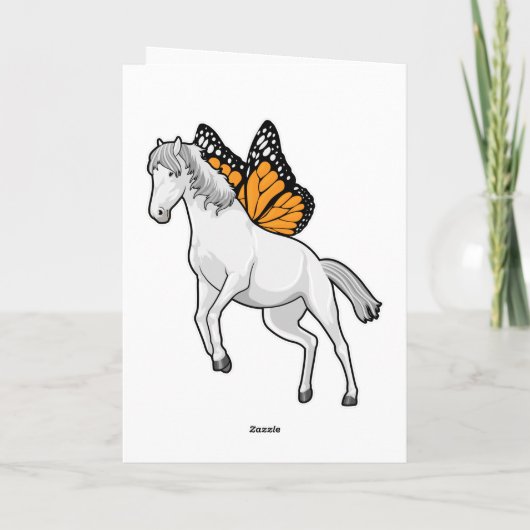 Carte Cheval avec Papillon (Dos)