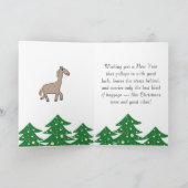 Carte Cheval avec sapin de Noël (Intérieur)