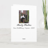 Carte Cheval blanc avec des roses (Dos)