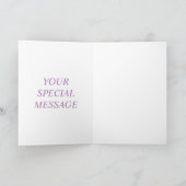 Carte Cheval Blanc - Nom de texte personnalisé (Intérieur)