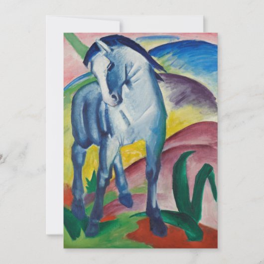 Carte Cheval bleu de Franz Marc, Art Vintage (Devant)