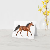 Carte Cheval Bonjour, Amour, Penser à vous, Merci (Fleur jaune)