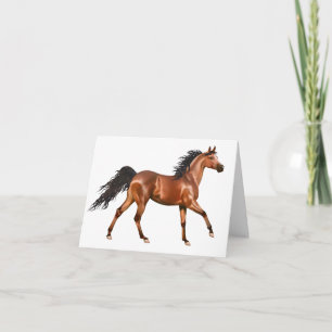 Carte Cheval Bonjour, Amour, Penser à vous, Merci