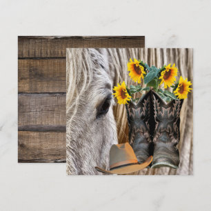 Carte Cheval Boots Cowboy Cowboy Casquette Barne Planche