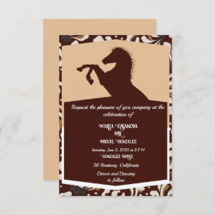 Carte cheval brun L'amour est dans l'air