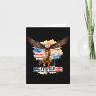 Carte Cheval Clydesdale aigle américain 250e anniversair