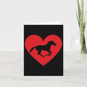 Carte Cheval Coeur Horseback Equestre équitation Ado Fil