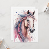 Carte Cheval coloré Abstrait (Devant/Arrière en situation)