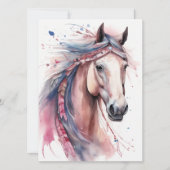 Carte Cheval coloré Abstrait (Devant)