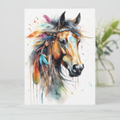 Carte Cheval coloré Abstrait (Debout devant)