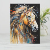 Carte Cheval coloré Abstrait (Debout devant)