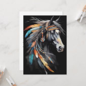 Carte Cheval coloré Abstrait (Devant/Arrière en situation)