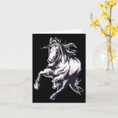 Carte Cheval Coloré Équitation (Fleur jaune)