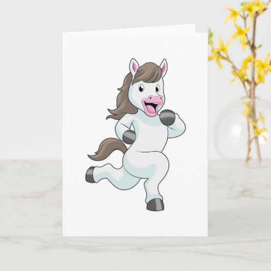 Carte Cheval comme coureur à la course (Fleur jaune)