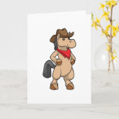 Carte Cheval comme Cowboy (Fleur jaune)