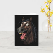 Carte Cheval cool Montrant Langue Chevaux Équitation À C (Fleur jaune)