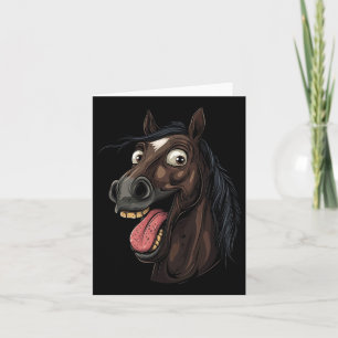 Carte Cheval cool Montrant Langue Chevaux Équitation À C