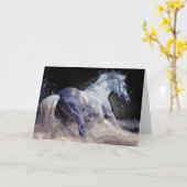 Carte Cheval dans l'action (Fleur jaune)