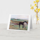Carte Cheval dans une prairie, Edgar Degas (Fleur jaune)