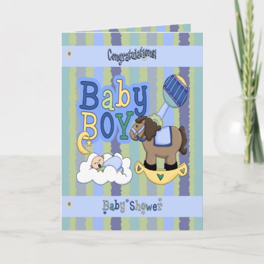 Carte Cheval de basculage de garçons (Devant)