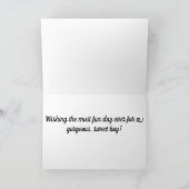 Carte Cheval de Carrousel (bleu) Anniversaire (Intérieur)