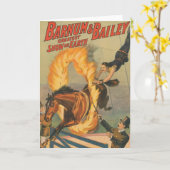 Carte Cheval De Cirque Qui Traverse Un Flaming Hoop (Fleur jaune)