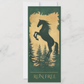 Carte Cheval de Forêt Sauvage — Courir Libre (Devant)