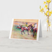 Carte Cheval de Jockey et de Course, Edgar Degas (Fleur jaune)