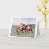 Carte Cheval de Jockey et de Course, Edgar Degas (Fleur jaune)